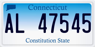 CT license plate AL47545