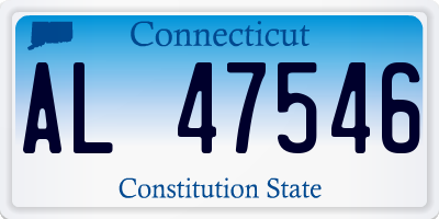 CT license plate AL47546