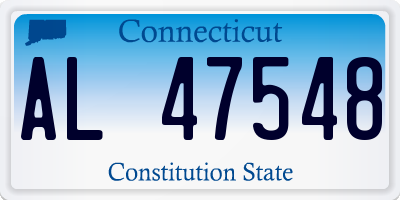 CT license plate AL47548