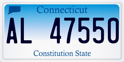 CT license plate AL47550