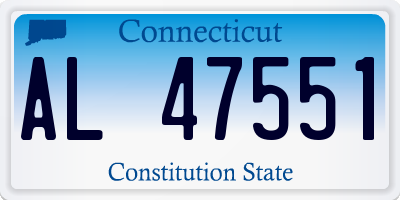 CT license plate AL47551