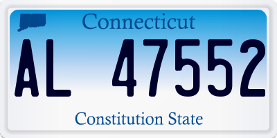CT license plate AL47552