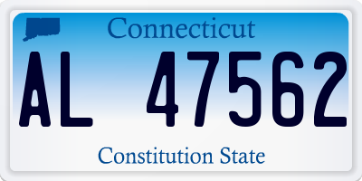 CT license plate AL47562