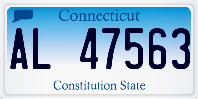 CT license plate AL47563