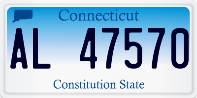 CT license plate AL47570