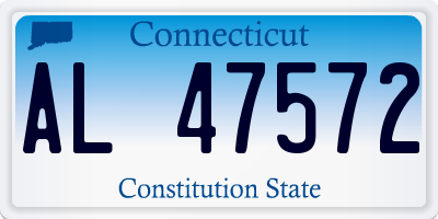 CT license plate AL47572
