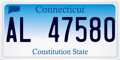 CT license plate AL47580