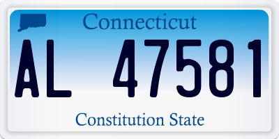 CT license plate AL47581