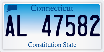 CT license plate AL47582