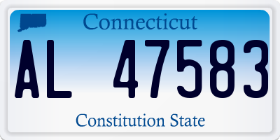 CT license plate AL47583