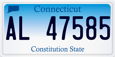 CT license plate AL47585