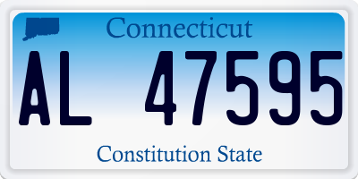 CT license plate AL47595