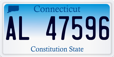 CT license plate AL47596