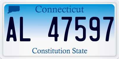 CT license plate AL47597