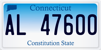 CT license plate AL47600