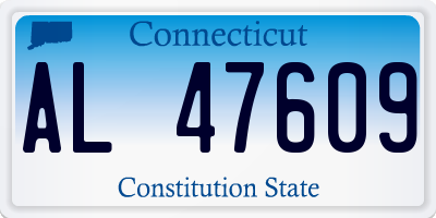 CT license plate AL47609