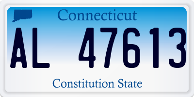 CT license plate AL47613
