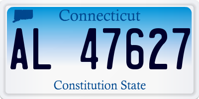 CT license plate AL47627