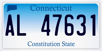 CT license plate AL47631