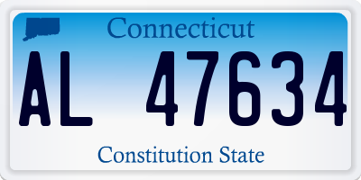 CT license plate AL47634