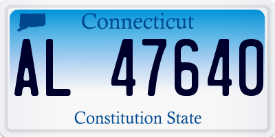 CT license plate AL47640