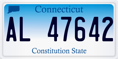 CT license plate AL47642