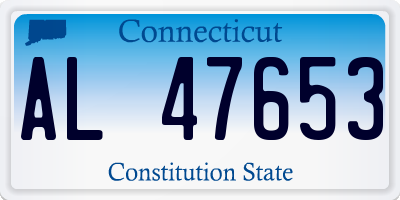 CT license plate AL47653