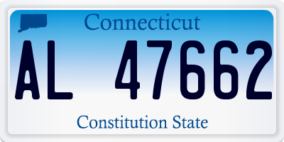 CT license plate AL47662