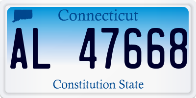 CT license plate AL47668