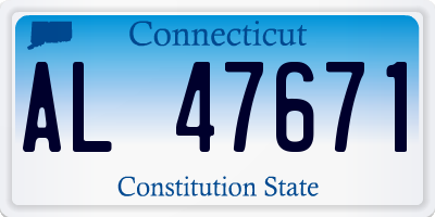 CT license plate AL47671