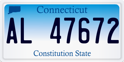 CT license plate AL47672