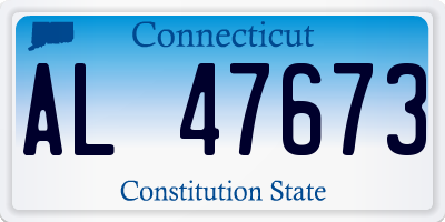 CT license plate AL47673