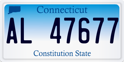CT license plate AL47677