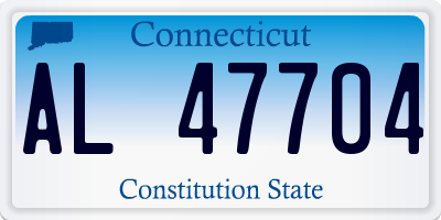 CT license plate AL47704
