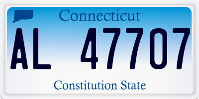 CT license plate AL47707