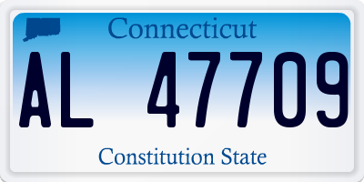 CT license plate AL47709