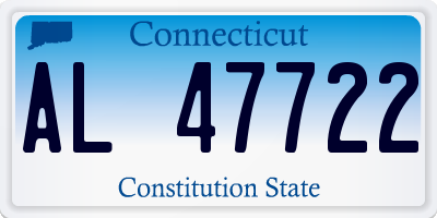 CT license plate AL47722