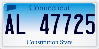 CT license plate AL47725