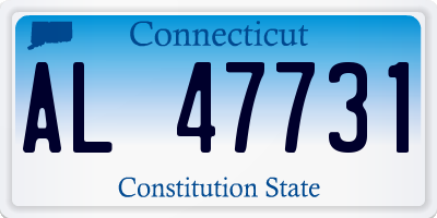 CT license plate AL47731