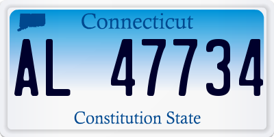 CT license plate AL47734