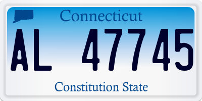 CT license plate AL47745