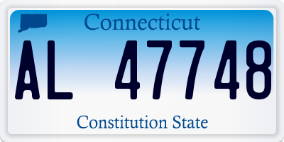 CT license plate AL47748