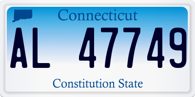 CT license plate AL47749