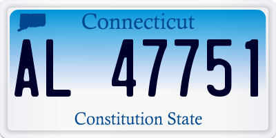 CT license plate AL47751