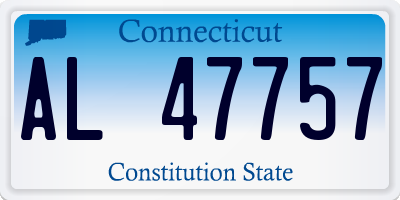 CT license plate AL47757