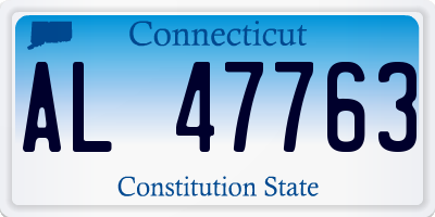 CT license plate AL47763