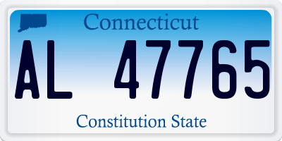 CT license plate AL47765