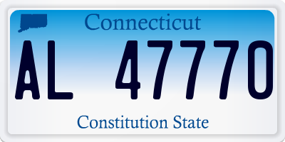 CT license plate AL47770
