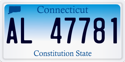 CT license plate AL47781