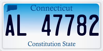 CT license plate AL47782